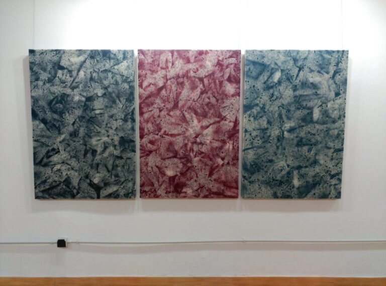 Tríptico, 249 x 124 cm. mixta / tela / madera, 2017