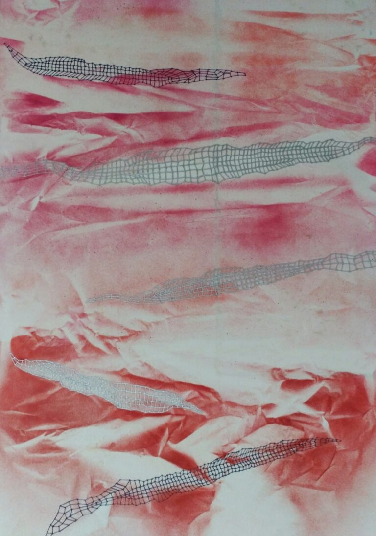 48 x 69 cm. Mixta sobre papel japonés. 2017