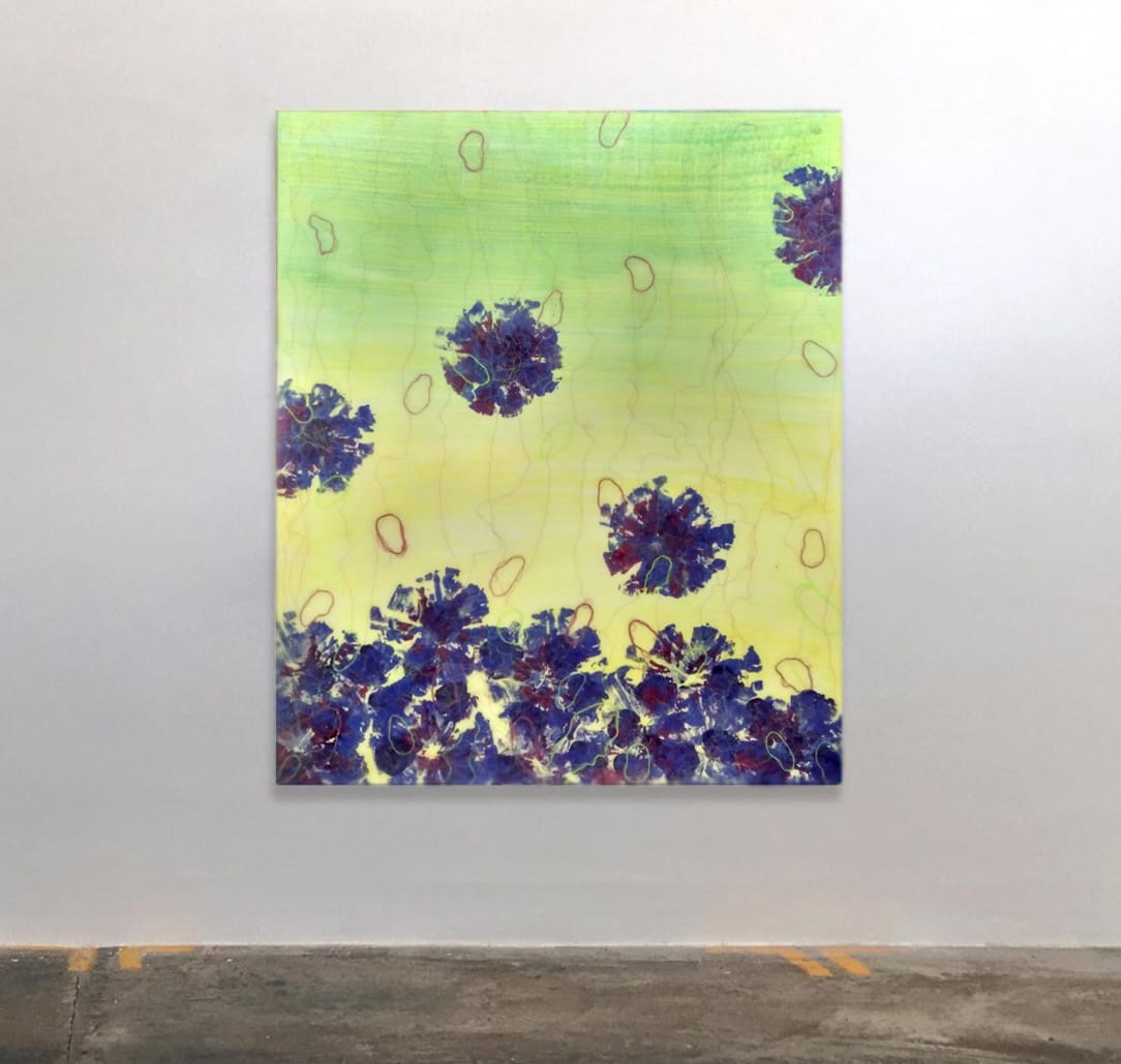 FLUVIAL-IV , 105 x 95 cm. Mixta , tela , tabla. 2020